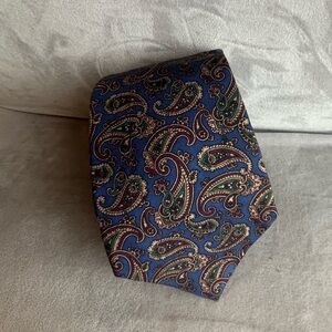 Blue and Green Men's Tie imported‎ silk made in the USA